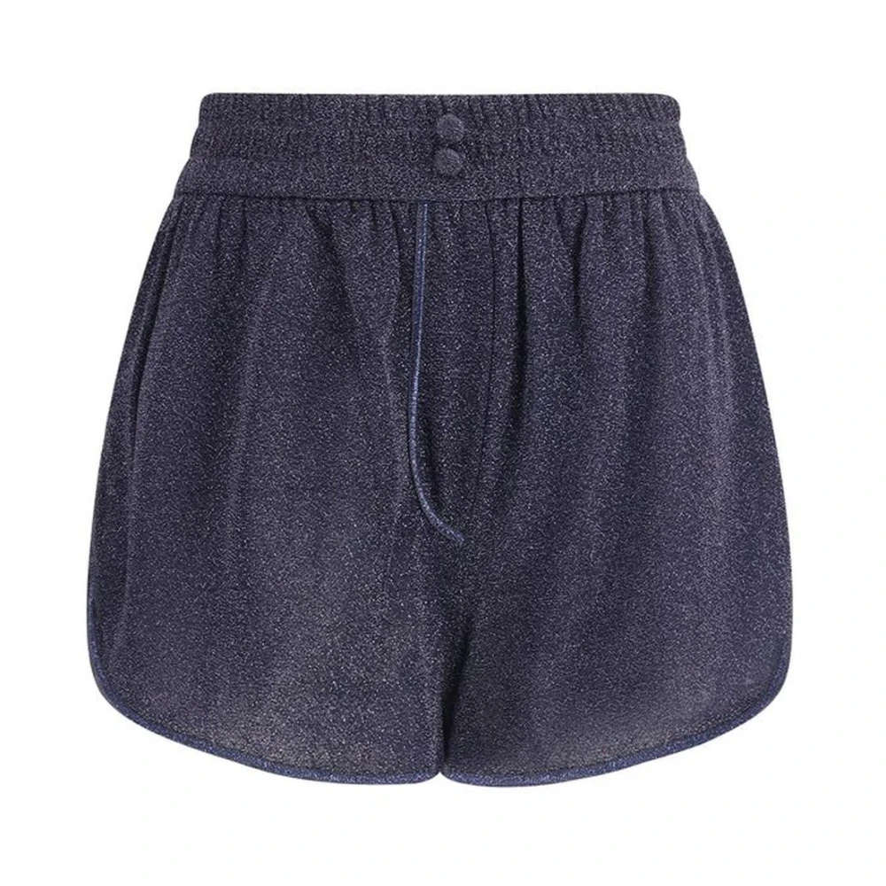 Oseree Heldere Elastische Shorts met Zakken Blue Dames