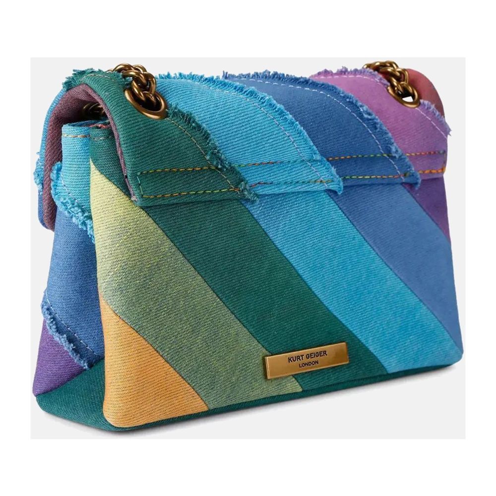 Kurt Geiger Regenboog Denim Mini Kensington Tas Multicolor Dames