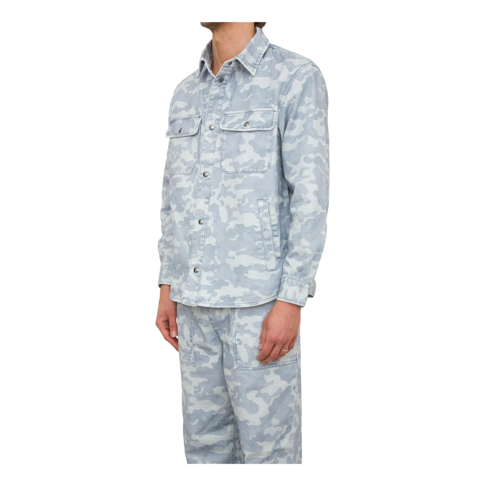 Armani Exchange Denim Blauw Blouson Jack Blue Heren
