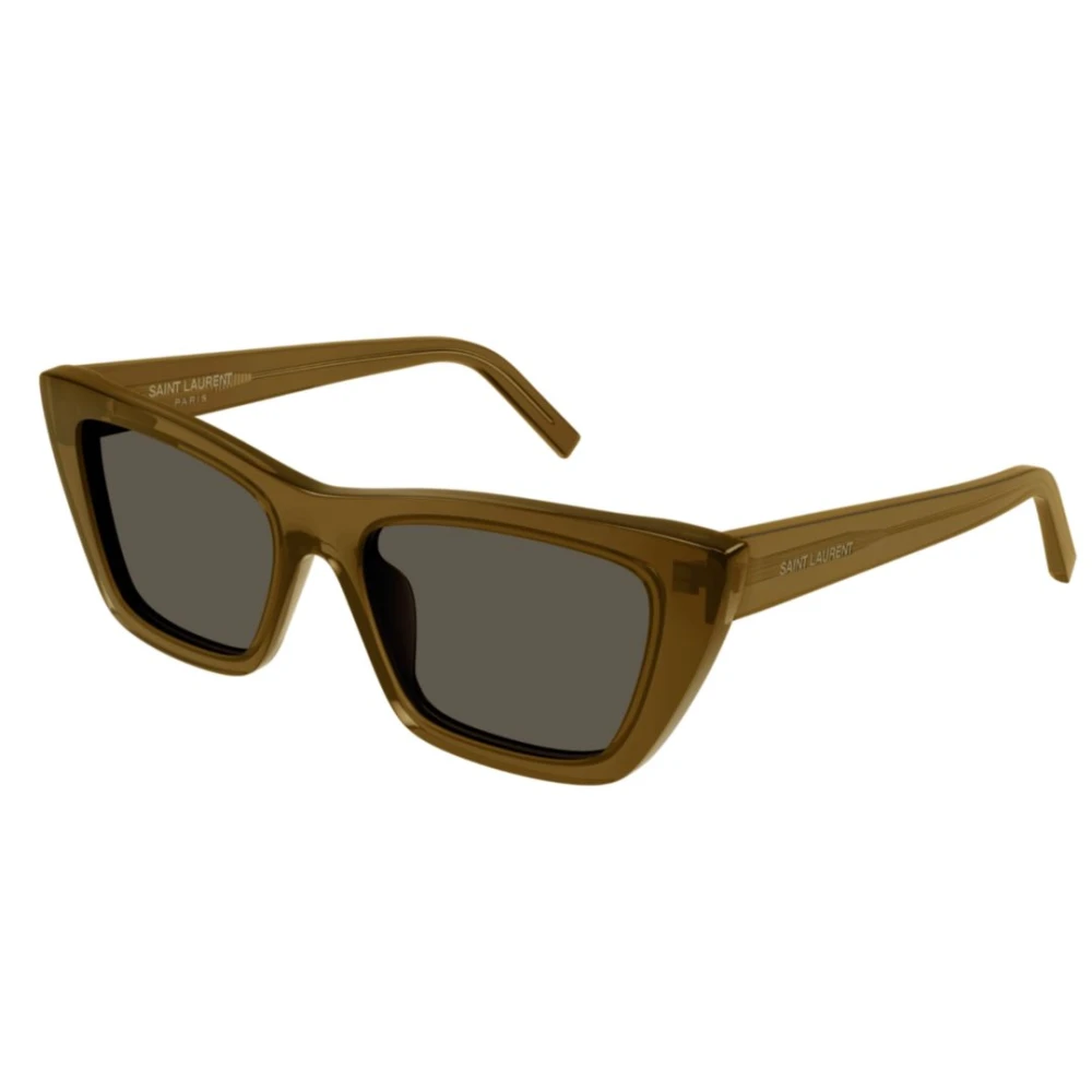 Saint Laurent Unisex Brown Sunglasses, 55 Mm, Mica Sunglasses