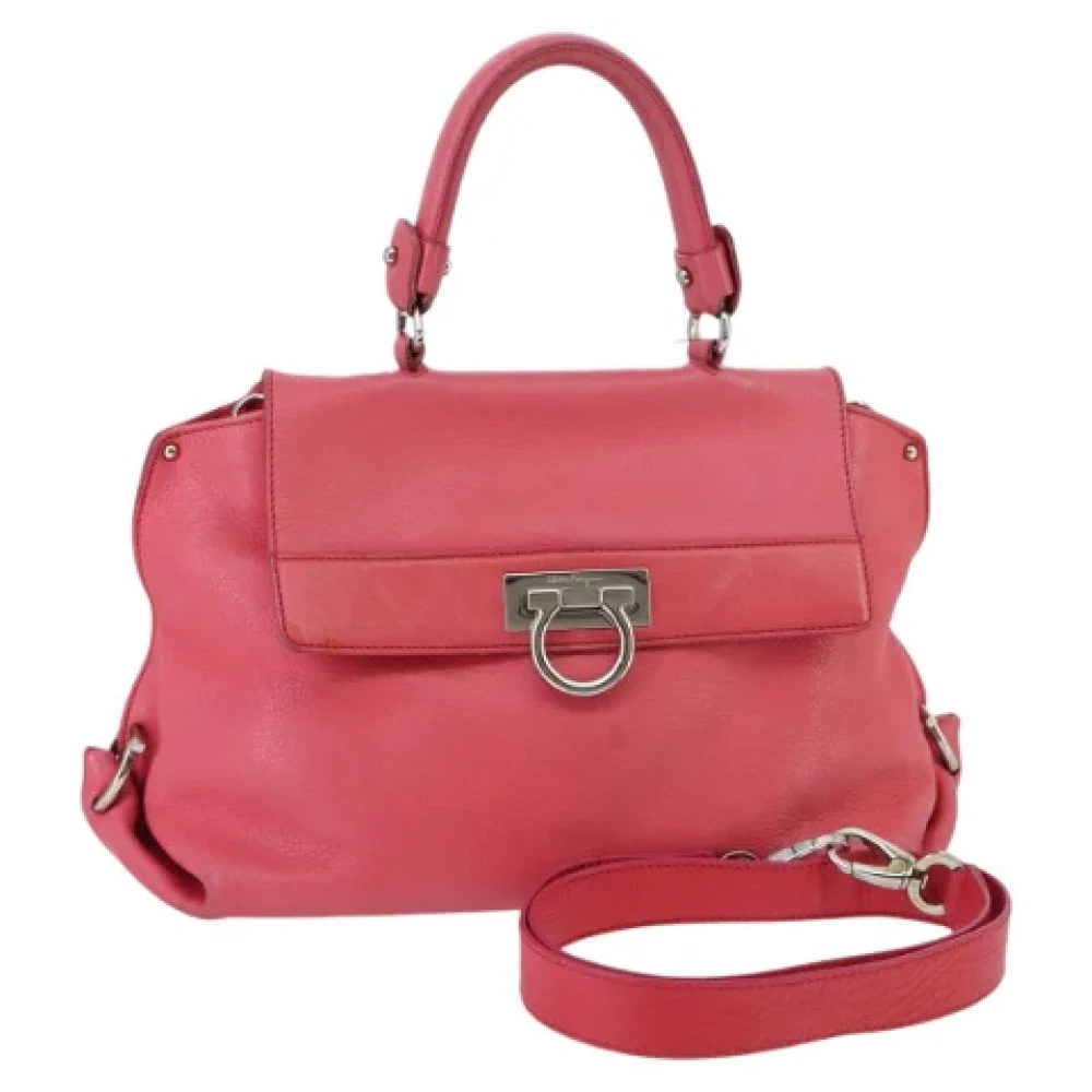 Salvatore Ferragamo Pre-owned Leather handbags Pink Dames