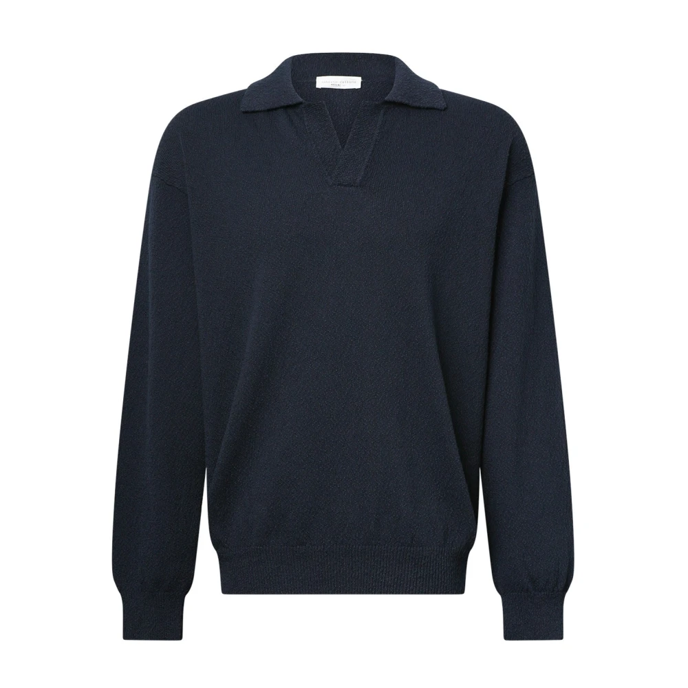 Roberto Collina Men's Blue V-Neck Knitwear, L, V-Neck Knitwear