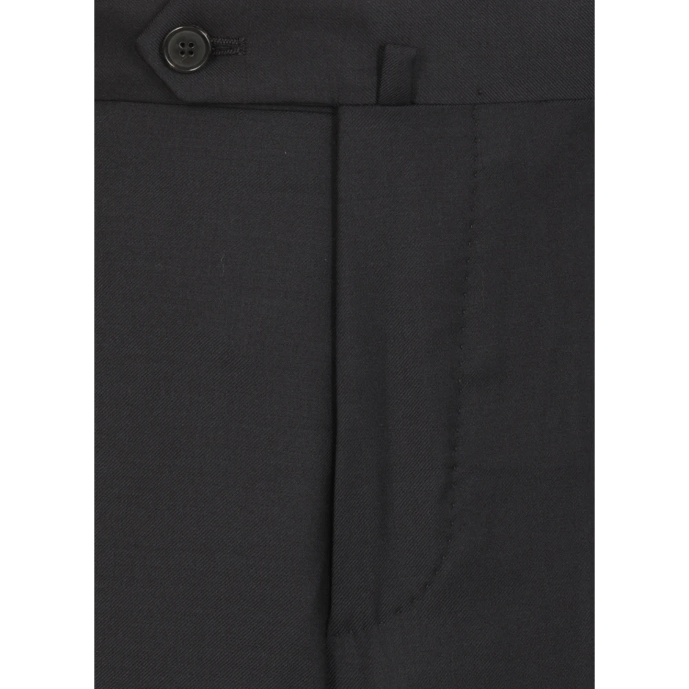 Caruso Blauw Wollen Pak Jas en Broek Blue Heren
