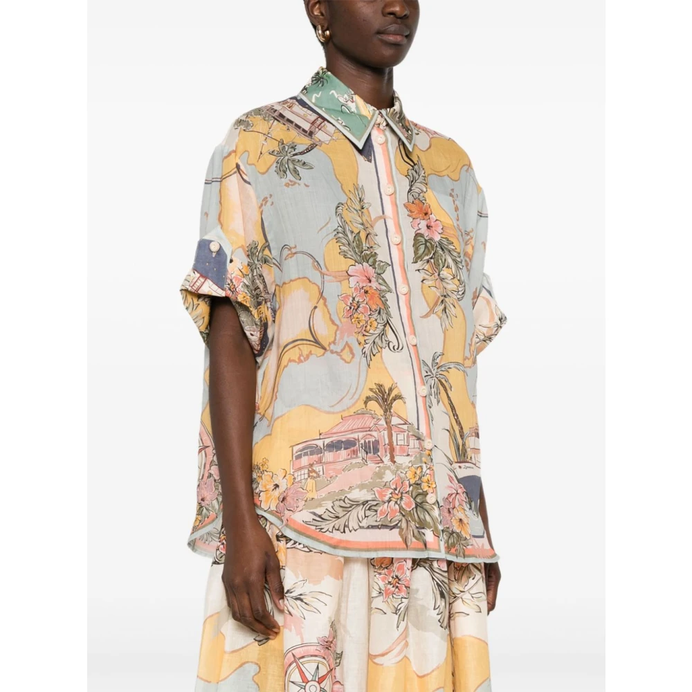 Zimmermann Relaxed Tallow Shirt Multicolor Dames