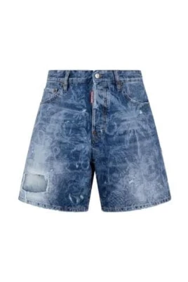 Distressed Denim Shorts