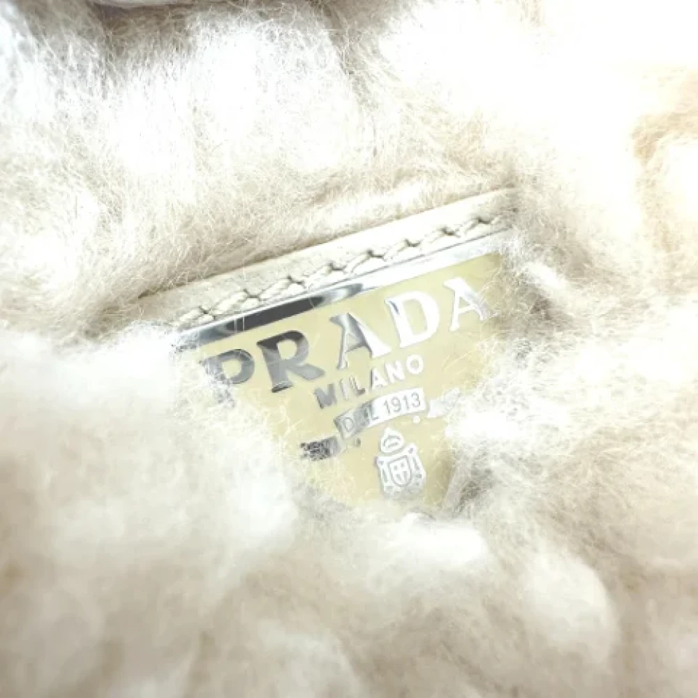 Prada Vintage Pre-owned Fabric prada-bags Beige Dames