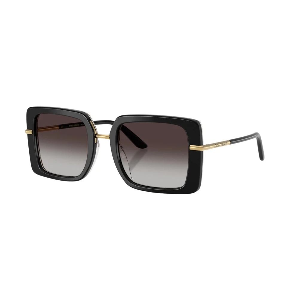 Dolce & Gabbana Black/Grey Dg4491 32998G Woman Sunglasses Acetate Squared Normal Shaded - Image 3
