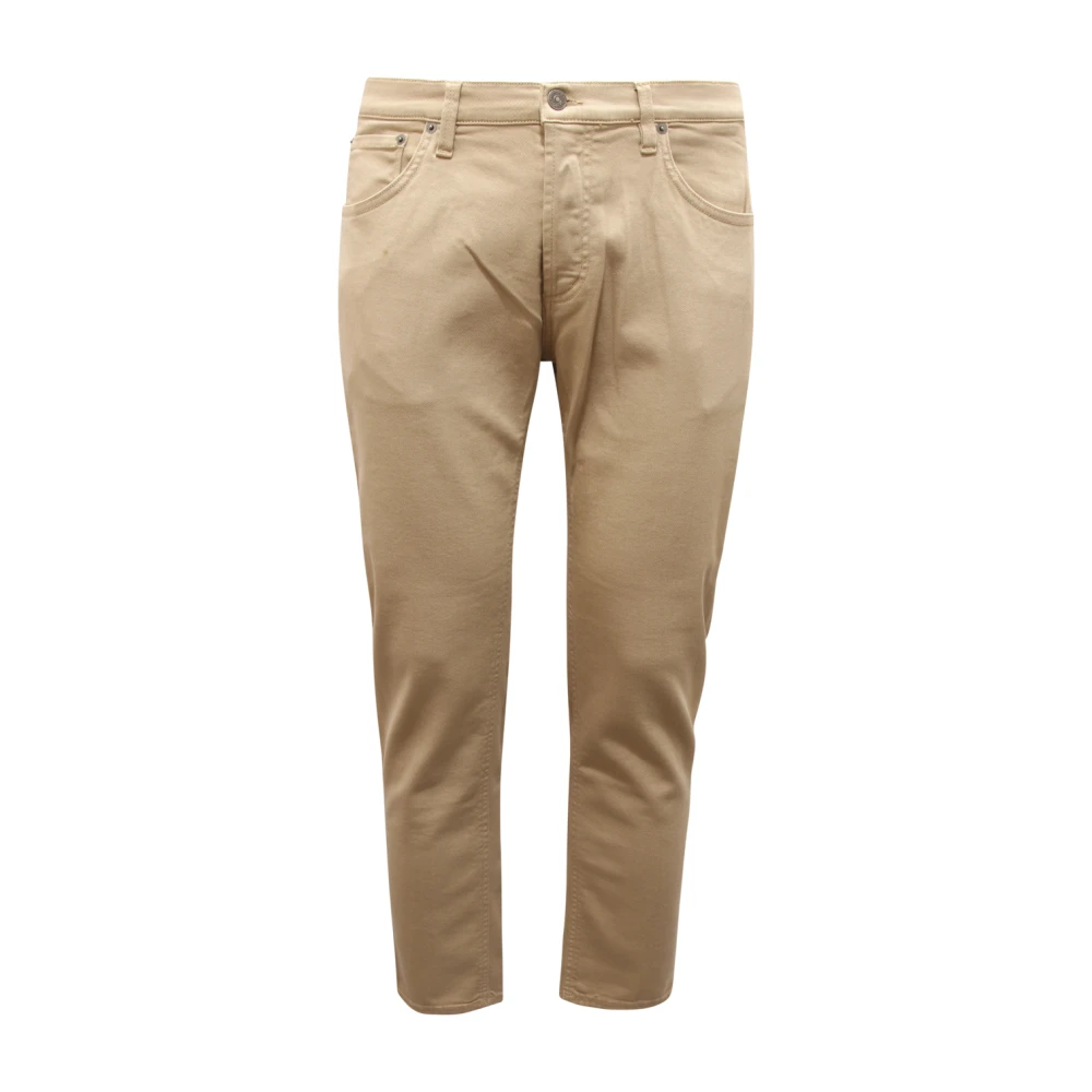 Dondup Men's Beige Slim Fit Jeans, W33, Brighton Carrot Fit Trousers Made In Italy