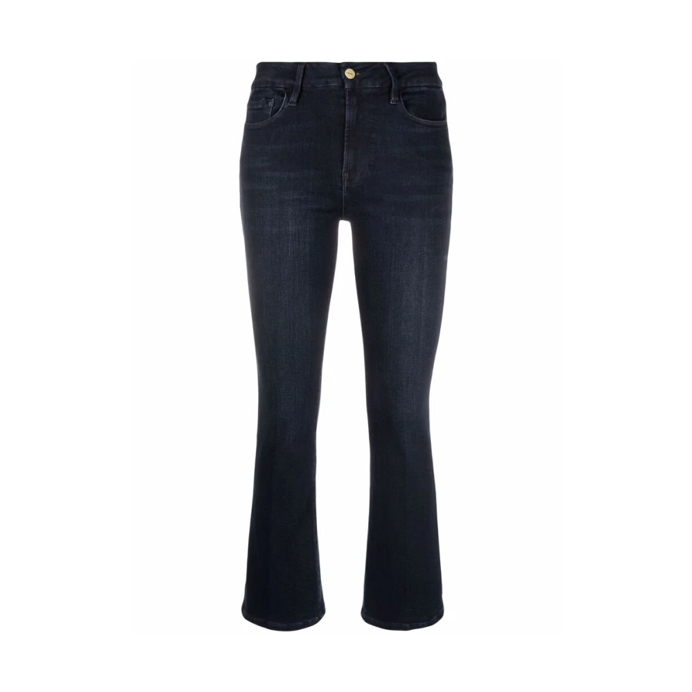 Frame Hoge taille cropped jeans Blue Dames