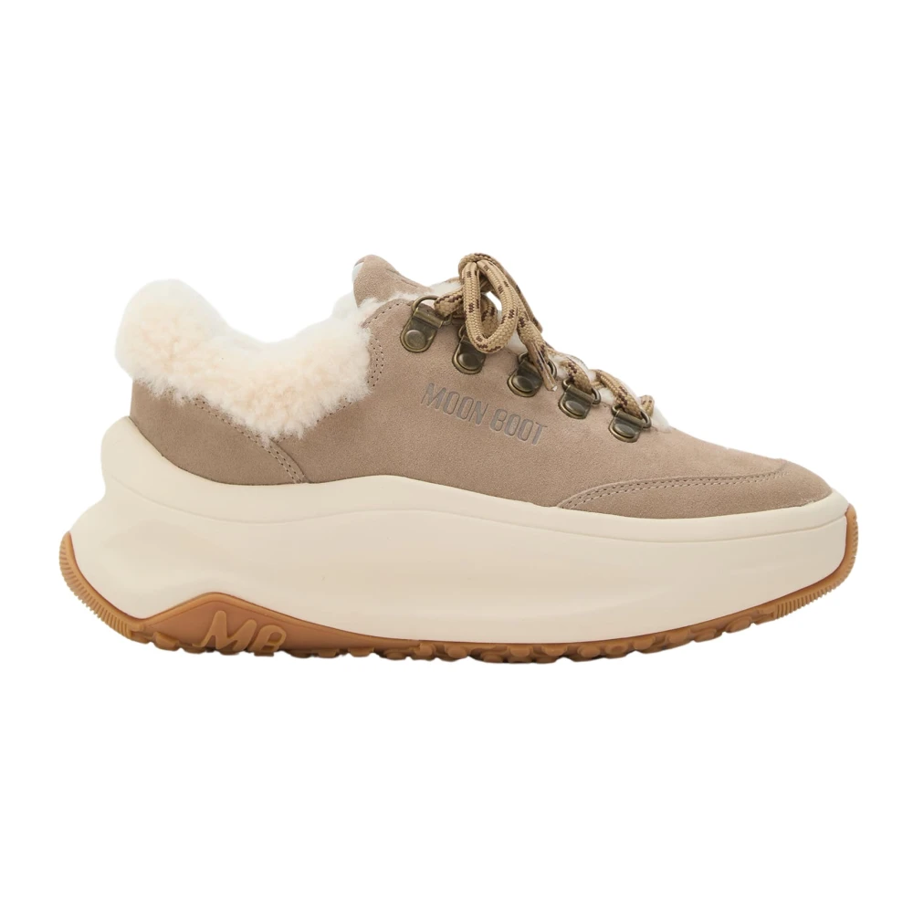 Moon Boot Shearling City Sneakers Dames Schoenen Beige