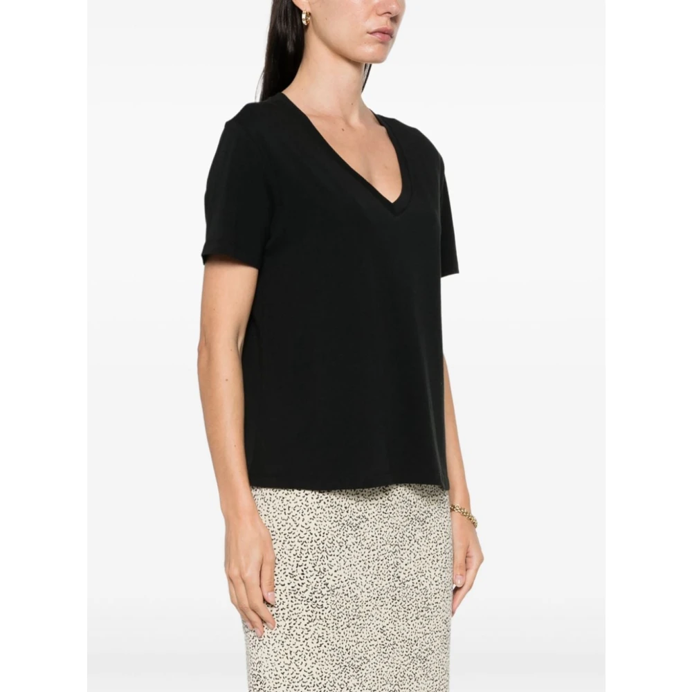 allude Zwarte T-shirts en Polos Black Dames
