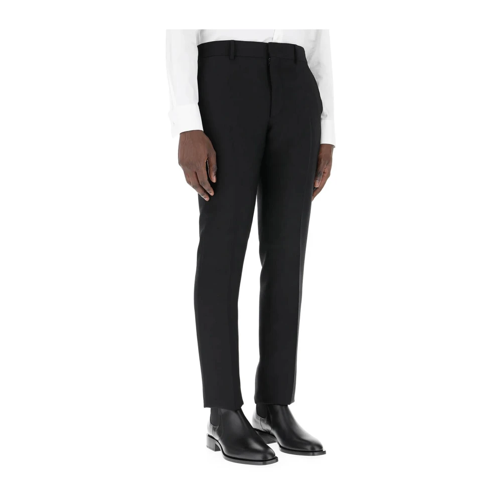 Fendi Klassieke Wol Zijden Broek Black Heren