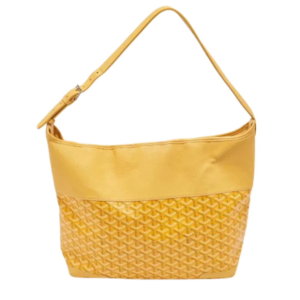 Goyard Vintage Pre-owned Leather handbags Yellow Dames