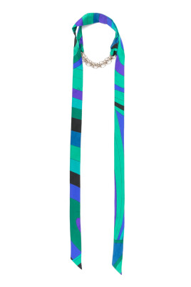 geometric-print-forest-green-necklace