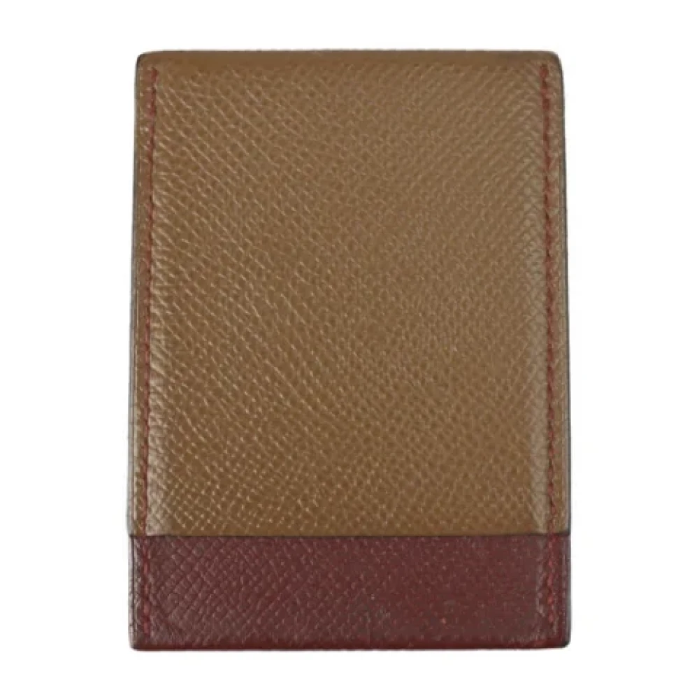 Hermès Vintage Pre-owned Leather wallets Brown Unisex
