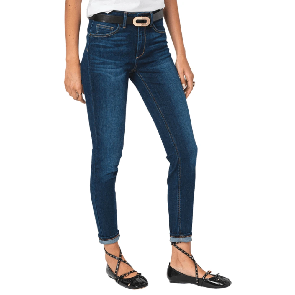Liu Jo Donkerblauwe Skinny Jeans Divine Blue Dames
