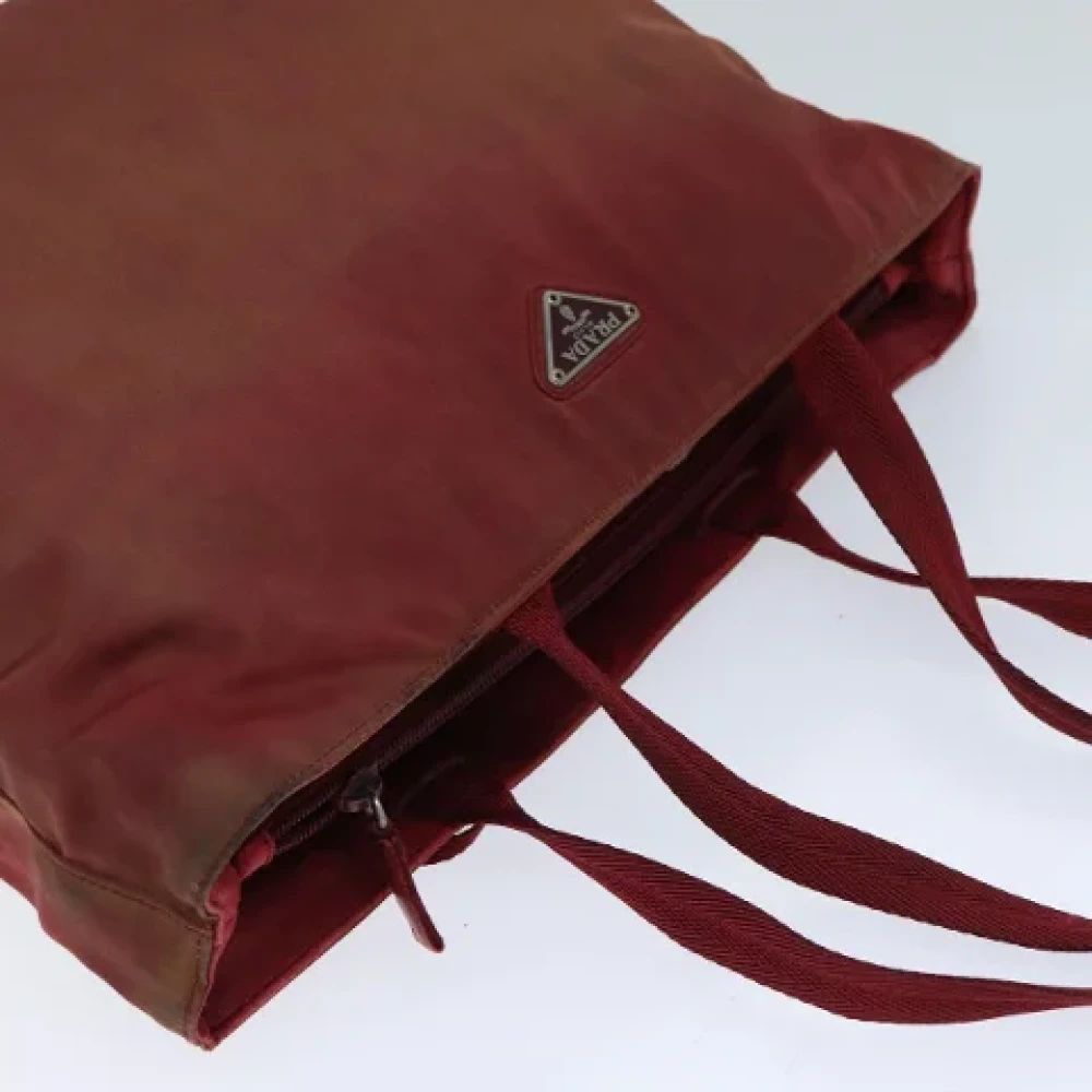 Prada Vintage Pre-owned Nylon handbags Red Dames