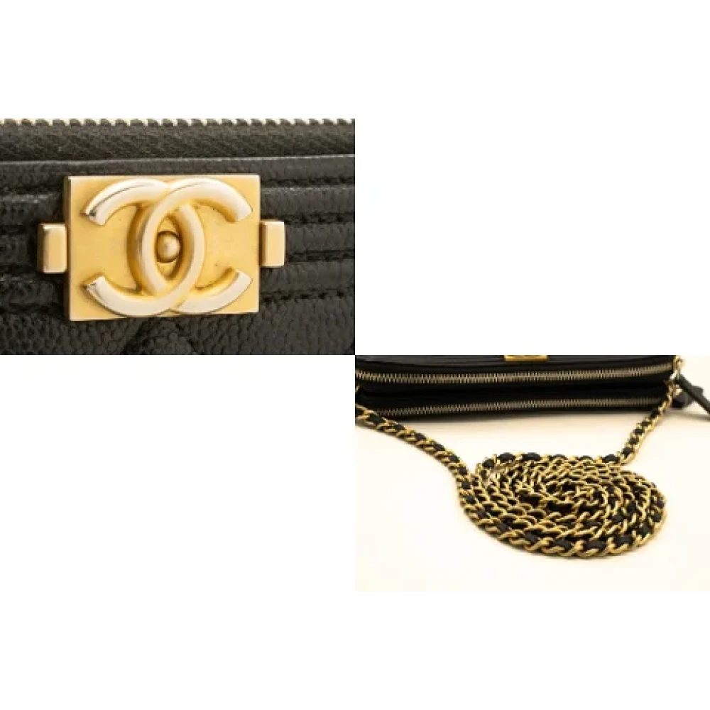 Chanel Vintage Pre-owned Leather chanel-bags Black Dames