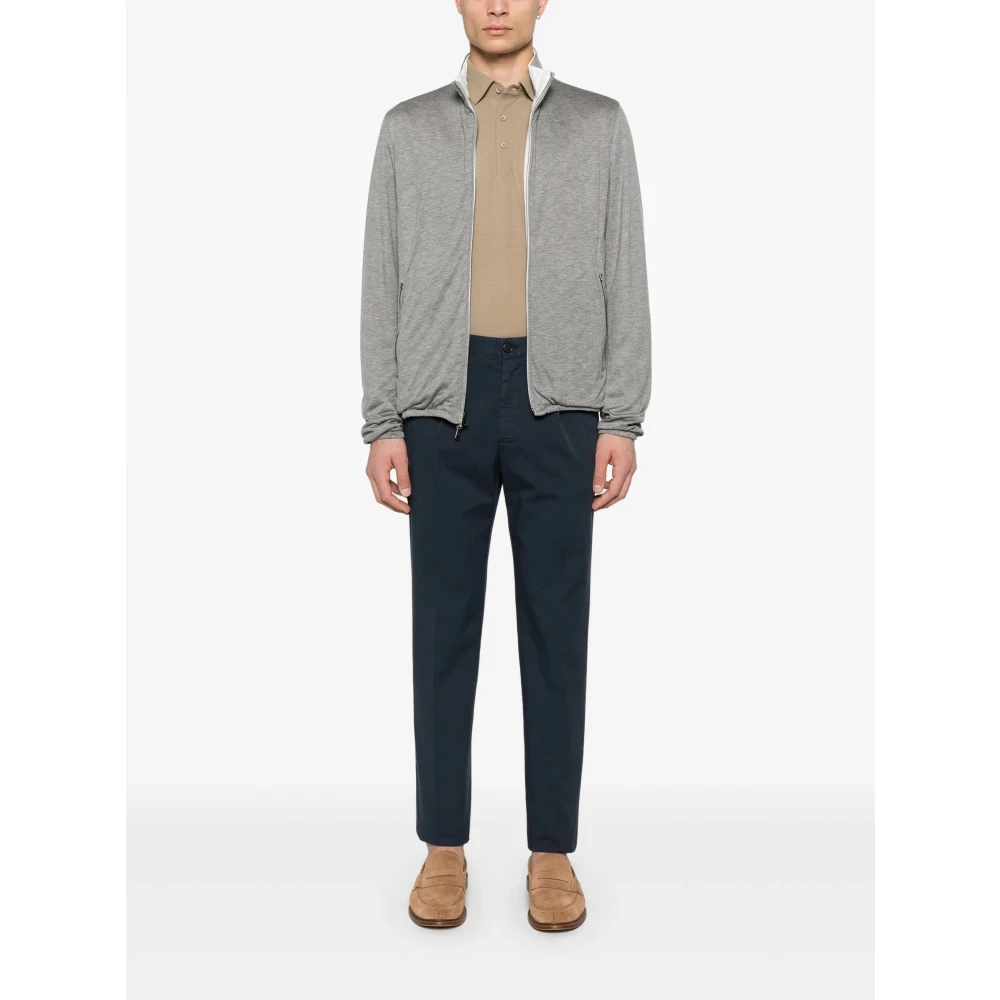 Herno Omkeerbare Ultralichte Polyester Jas met Rits White Heren