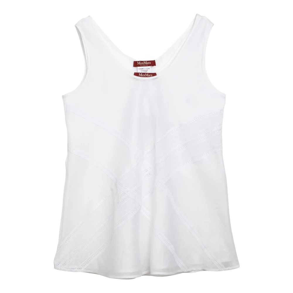 Max Mara Studio Stijlvolle Tanktop voor Vrouwen White Dames