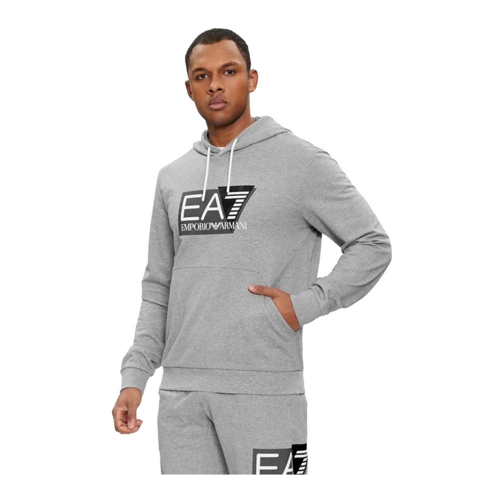 Emporio Armani EA7 Hoodie 100% Katoen Ea7 Gray Heren