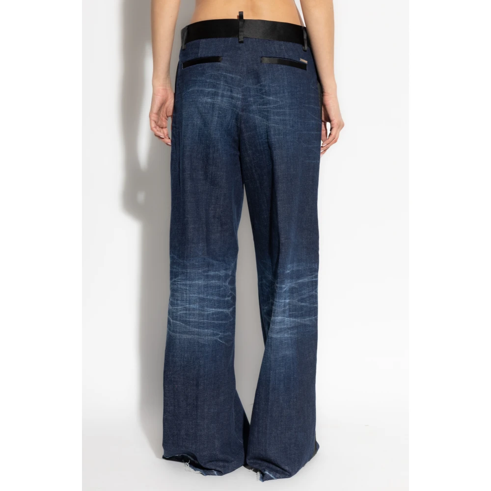 Dsquared2 Wijde broek Blue Dames