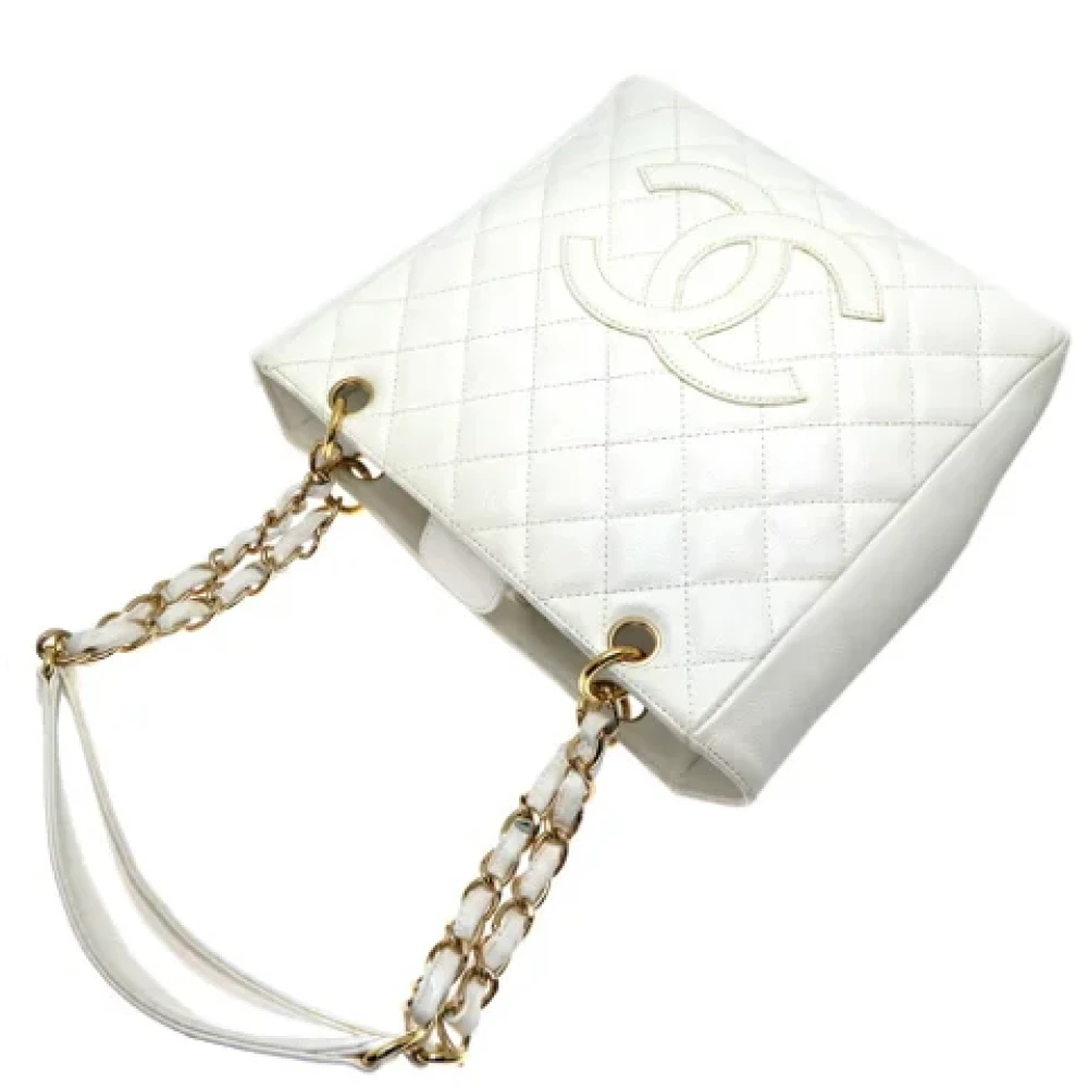 Chanel Vintage Pre-owned Leather chanel-bags White Dames