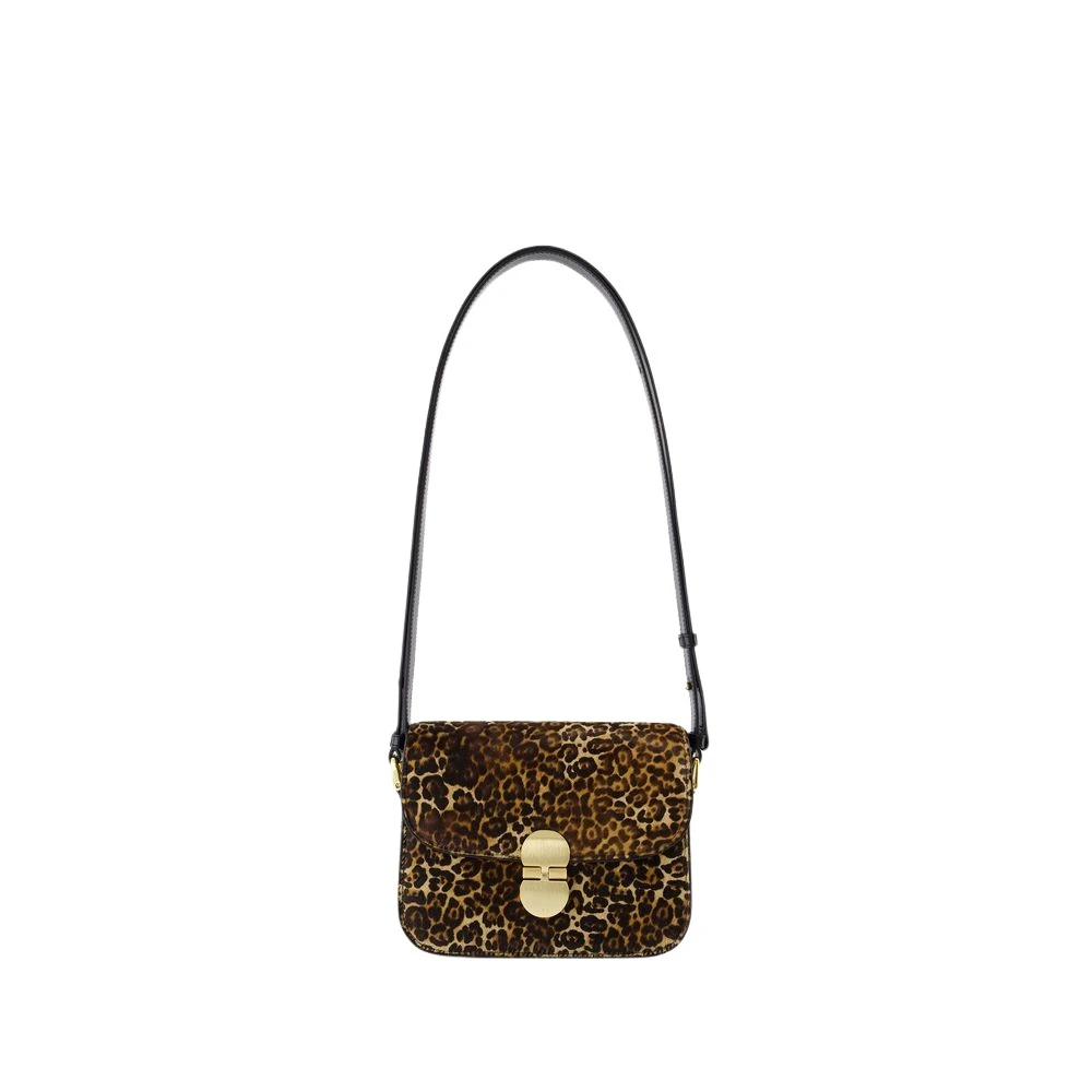 A.p.c. Luipaardprint Crossbody Tas Brown Dames