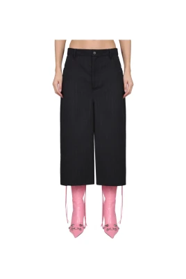 Virgin Wool Loose Shorts