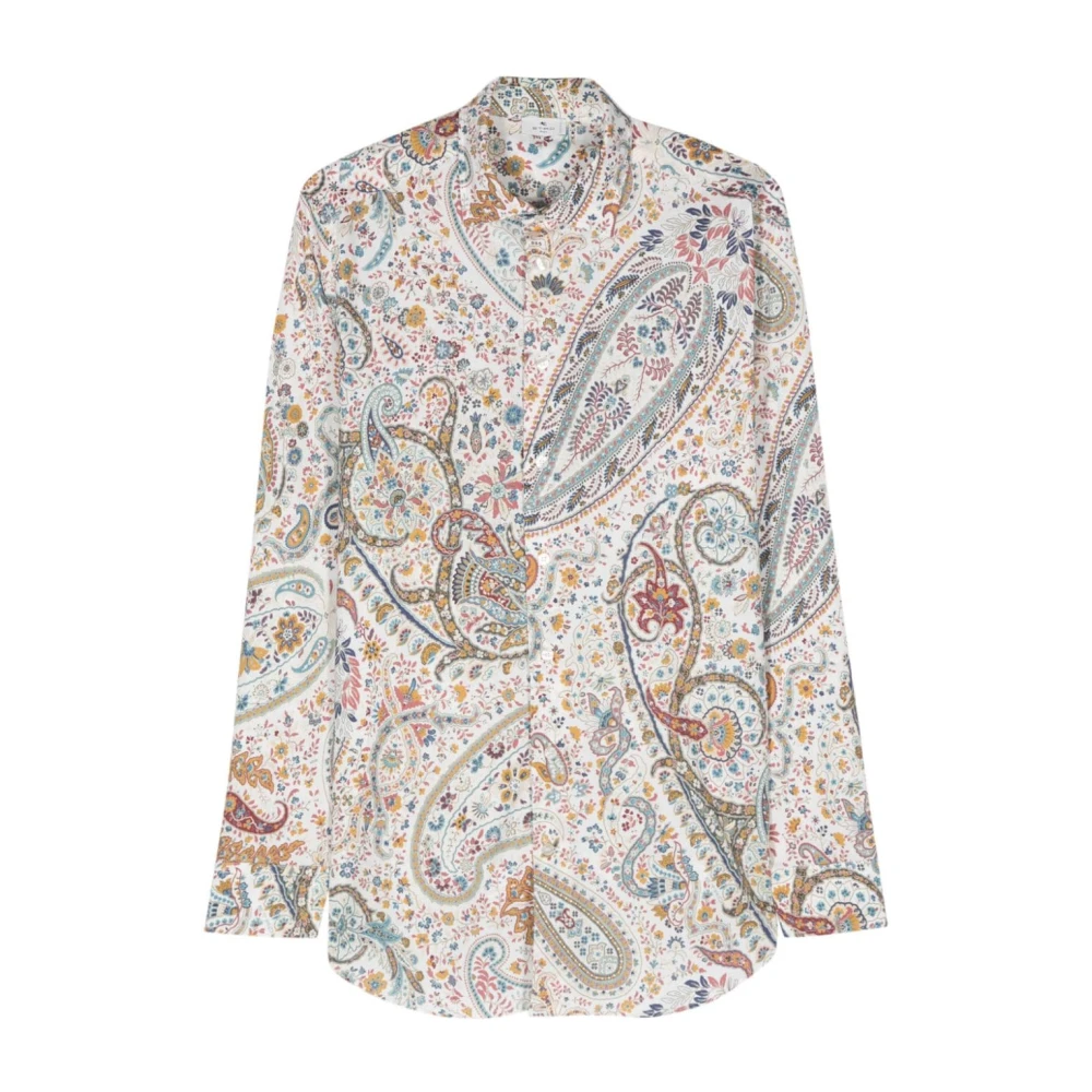 ETRO Bloemenprint Overhemd met Spreidkraag Multicolor Heren