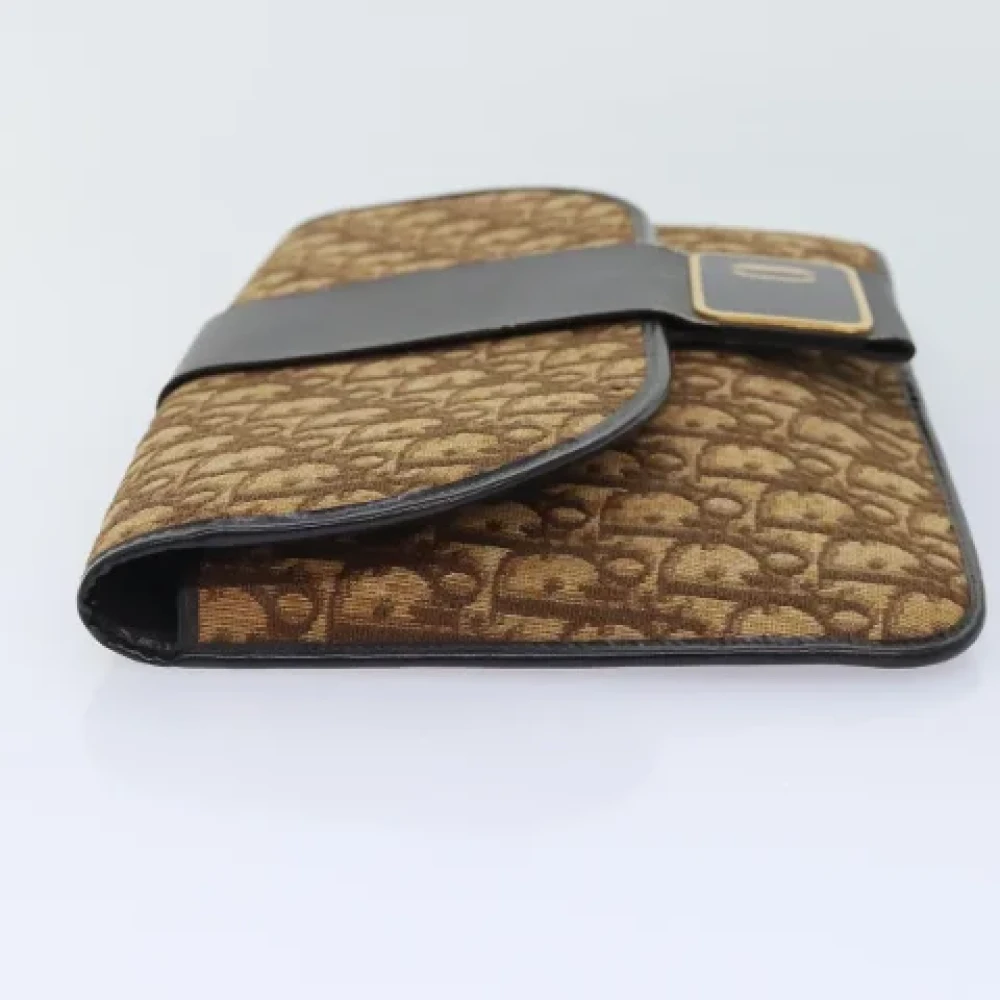 Dior Vintage Pre-owned Canvas clutches Brown Dames