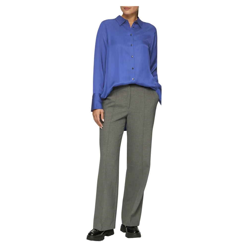 s.Oliver Zijdelings gespleten Hemd Shirt Blue Dames