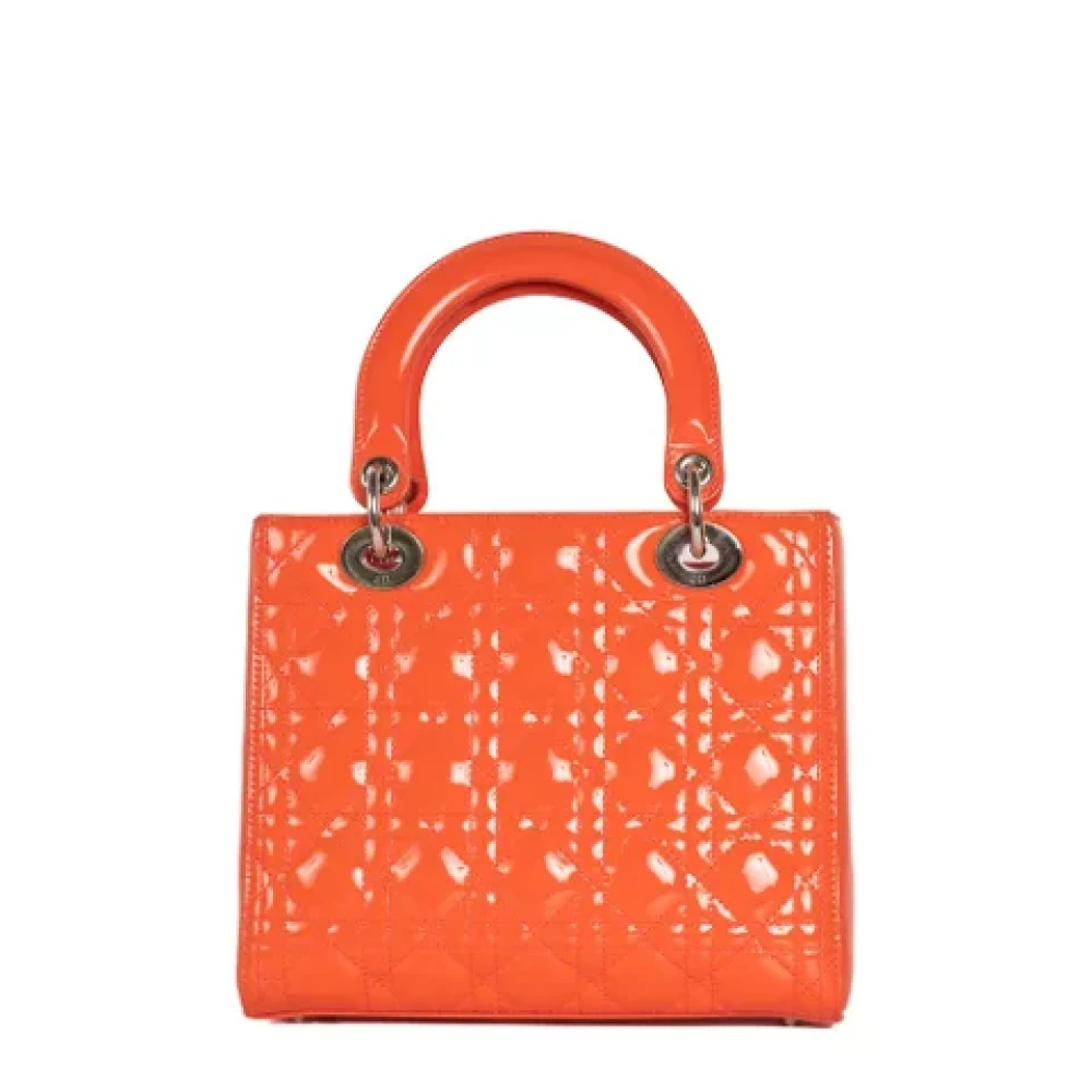 Dior Vintage Pre-owned Leather dior-bags Orange Dames