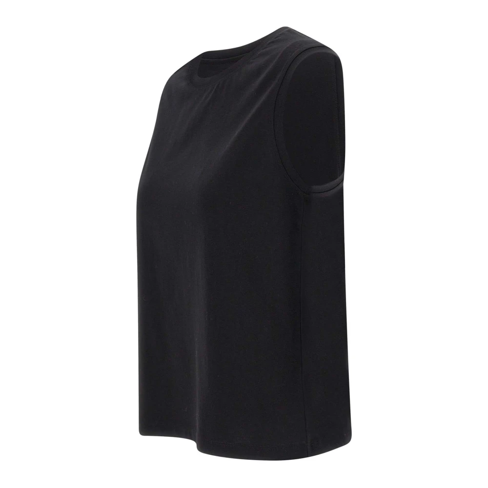 Victoria Beckham Zwarte Katoenen Geribbelde Top Mouwloos Black Dames