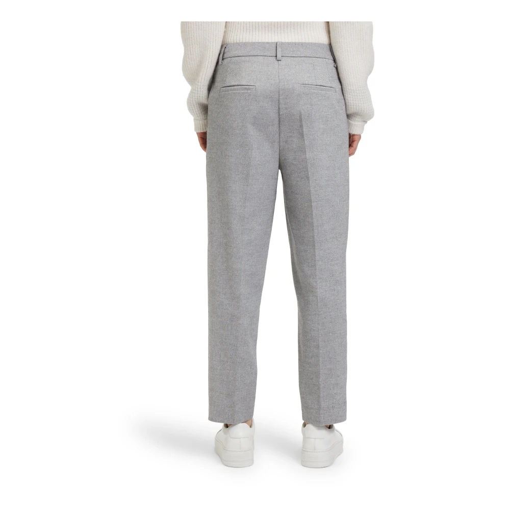 Betty & Co Casual Geplooide Broek Gray Dames