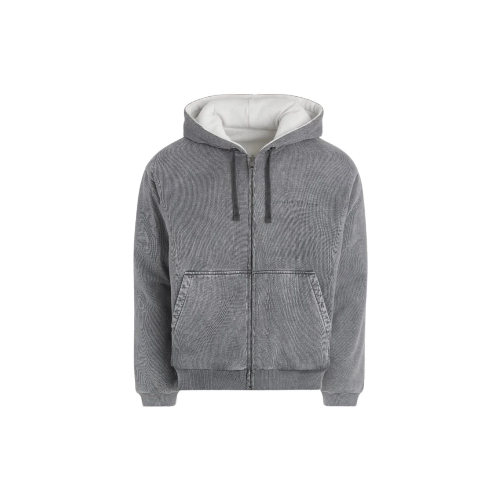 Guess Men's Gray Reversible Zip Hoodie