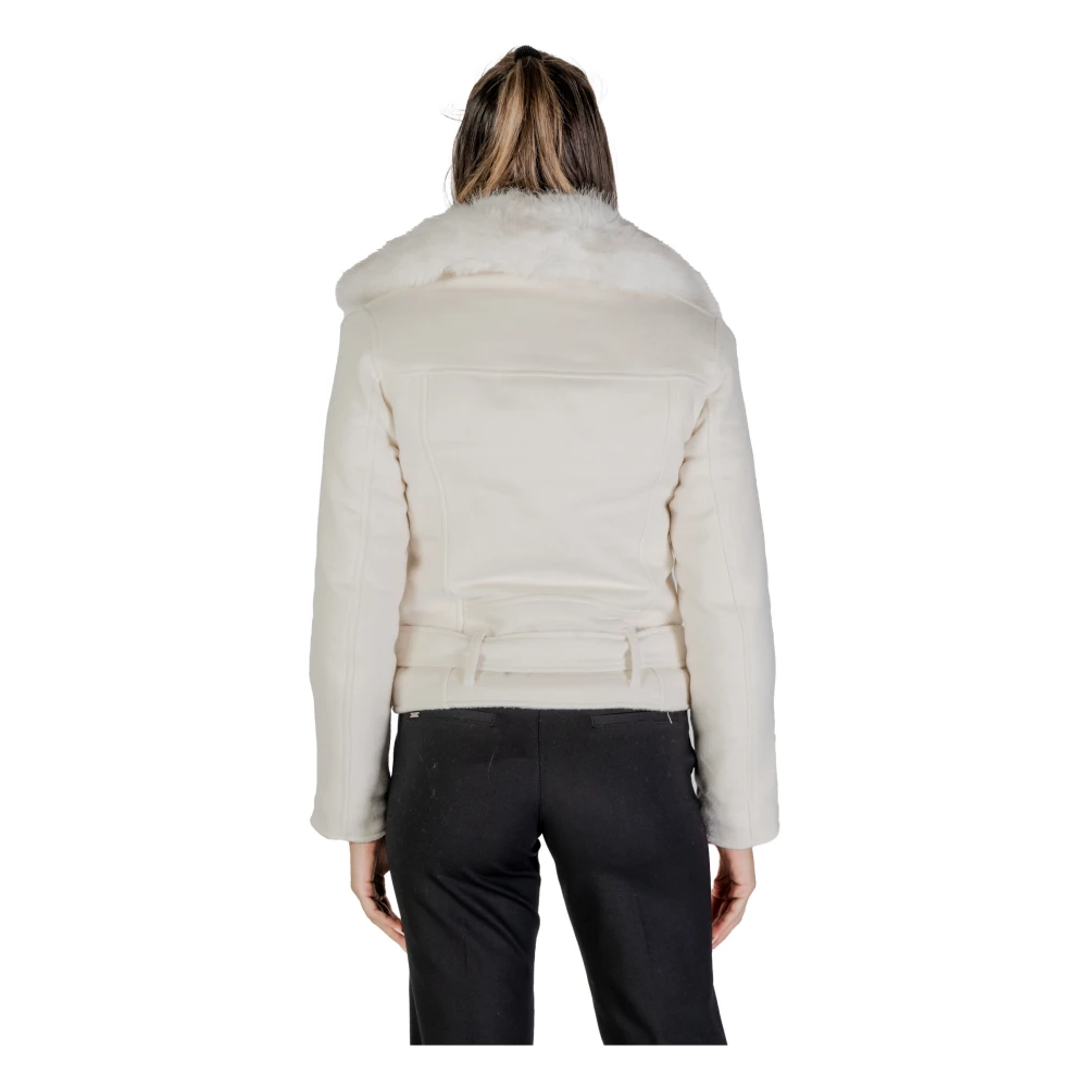 Guess Witte V-Hals Rits Jas White Dames