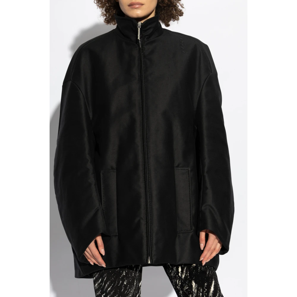 Marni Gewatteerde oversized jas Black Dames