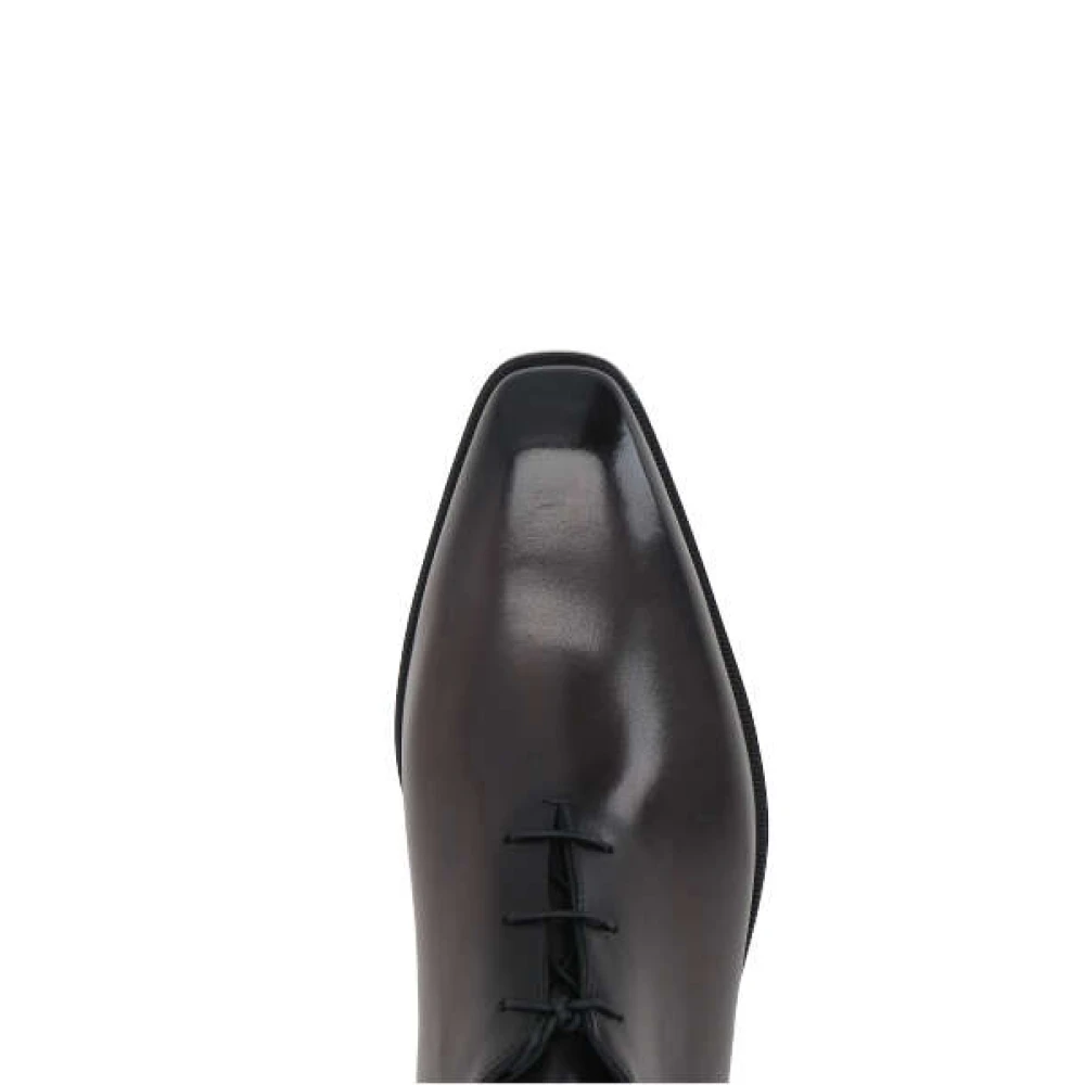 Berluti Zwarte Oxford Leren Schoenen Black Heren