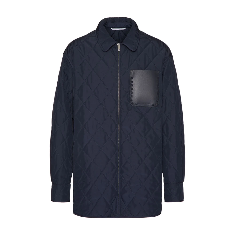 Valentino Garavani Blue Stylish Jacket With Unique Design - Male - Winter Jackets - S - Jackets