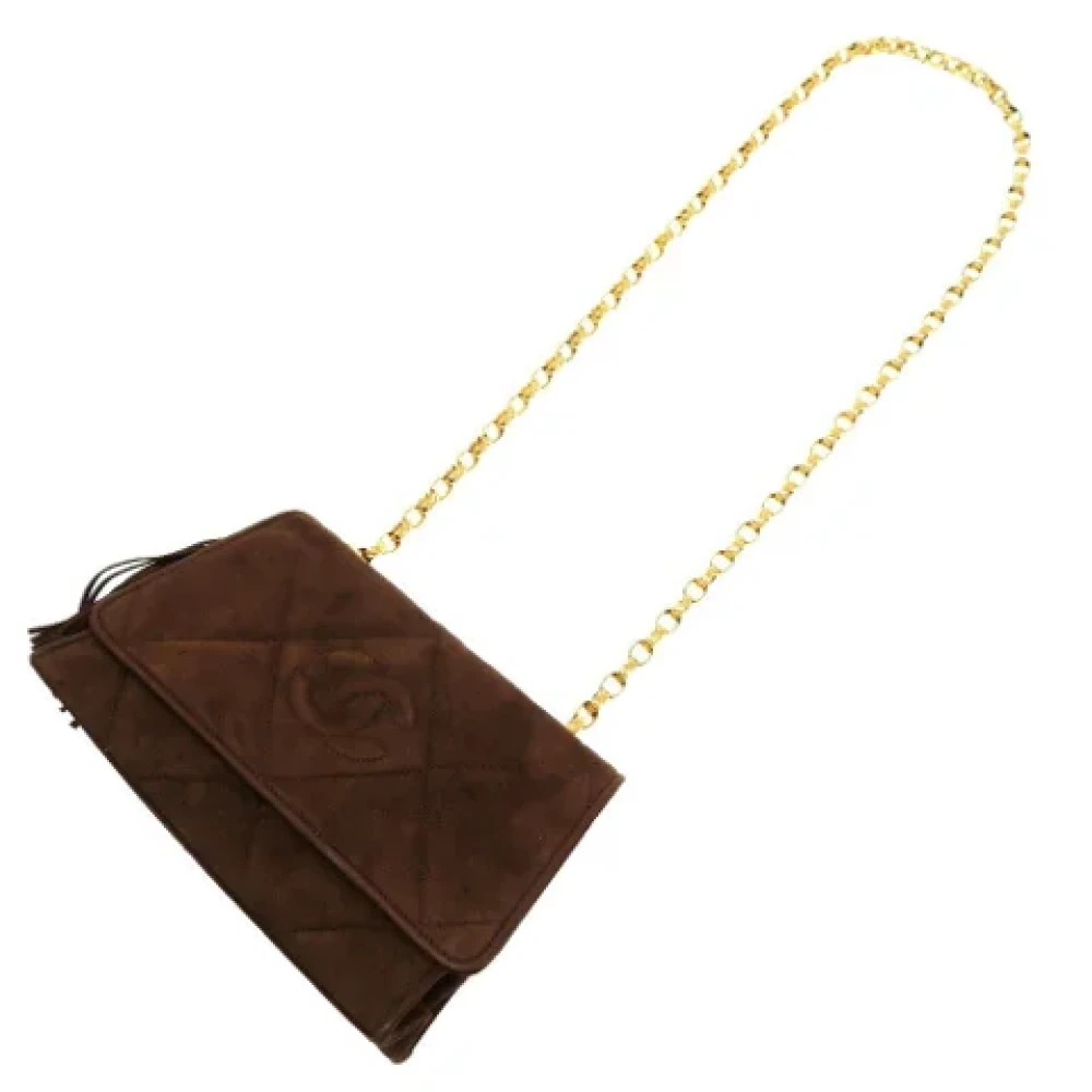 Chanel Vintage Pre-owned Fabric chanel-bags Brown Dames