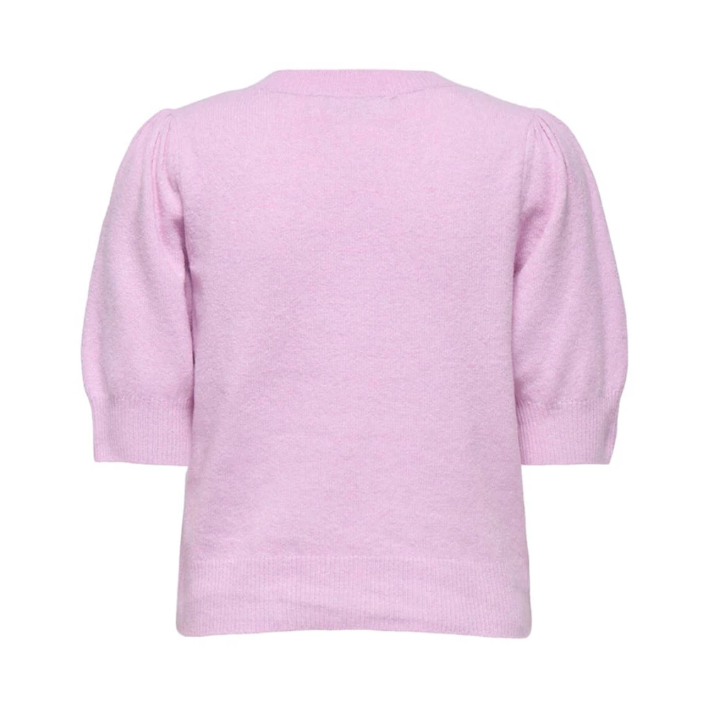 Only Korte Mouw Pullover Gebreide Top Purple Dames
