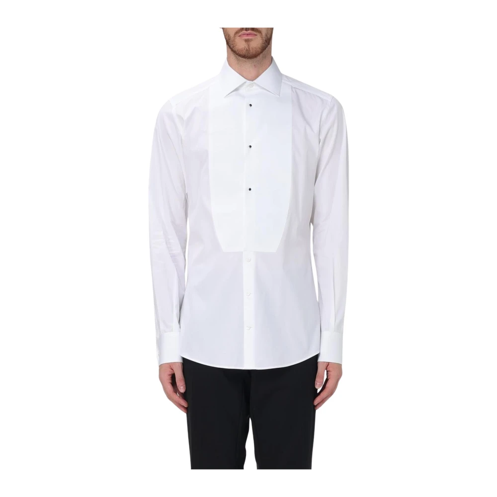 Dolce & Gabbana Men's White Formal Shirts,, Elegant Tuxedo Shirt Medium
