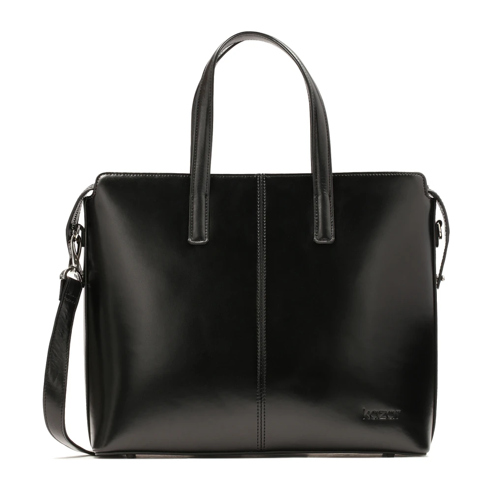Kazar Zwarte leren zakelijke stijl handtas Black Dames