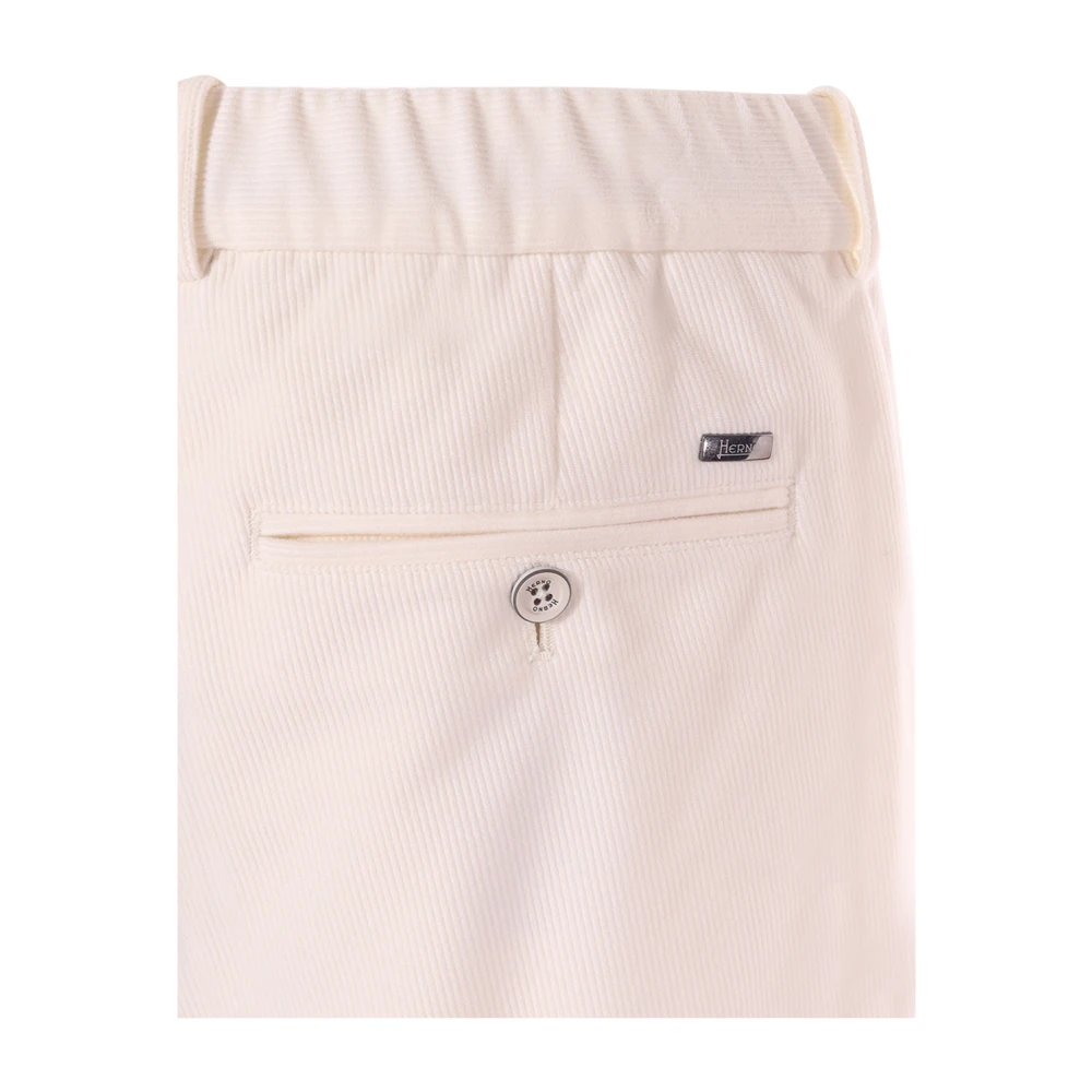Herno Natuurlijke polyester broek met trekkoord Beige Heren