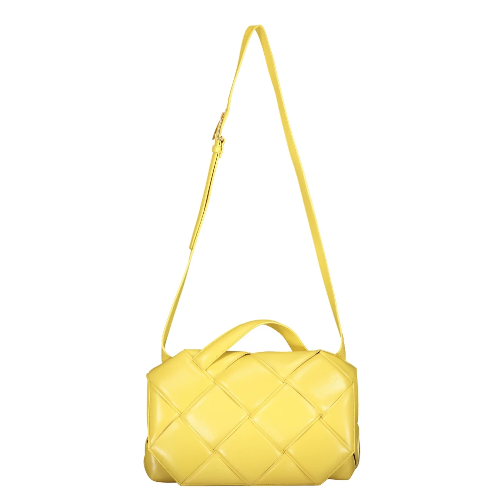 Bottega Veneta Nappa Handtas met Interlock Sluiting Yellow Dames