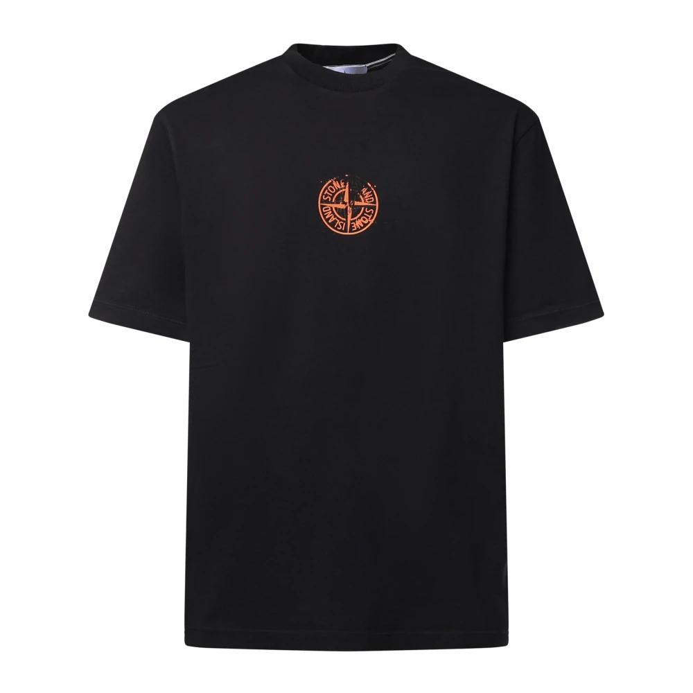 Stone Island Vertical Placement T-Shirt - Male - T-Shirts - Black - Xl - Tops