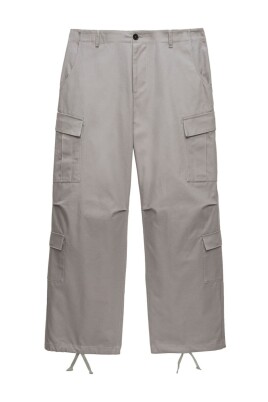 pantalon-cargo-gris-a-cordon-de-serrage