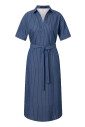 robe-en-soie-rayee-bleue