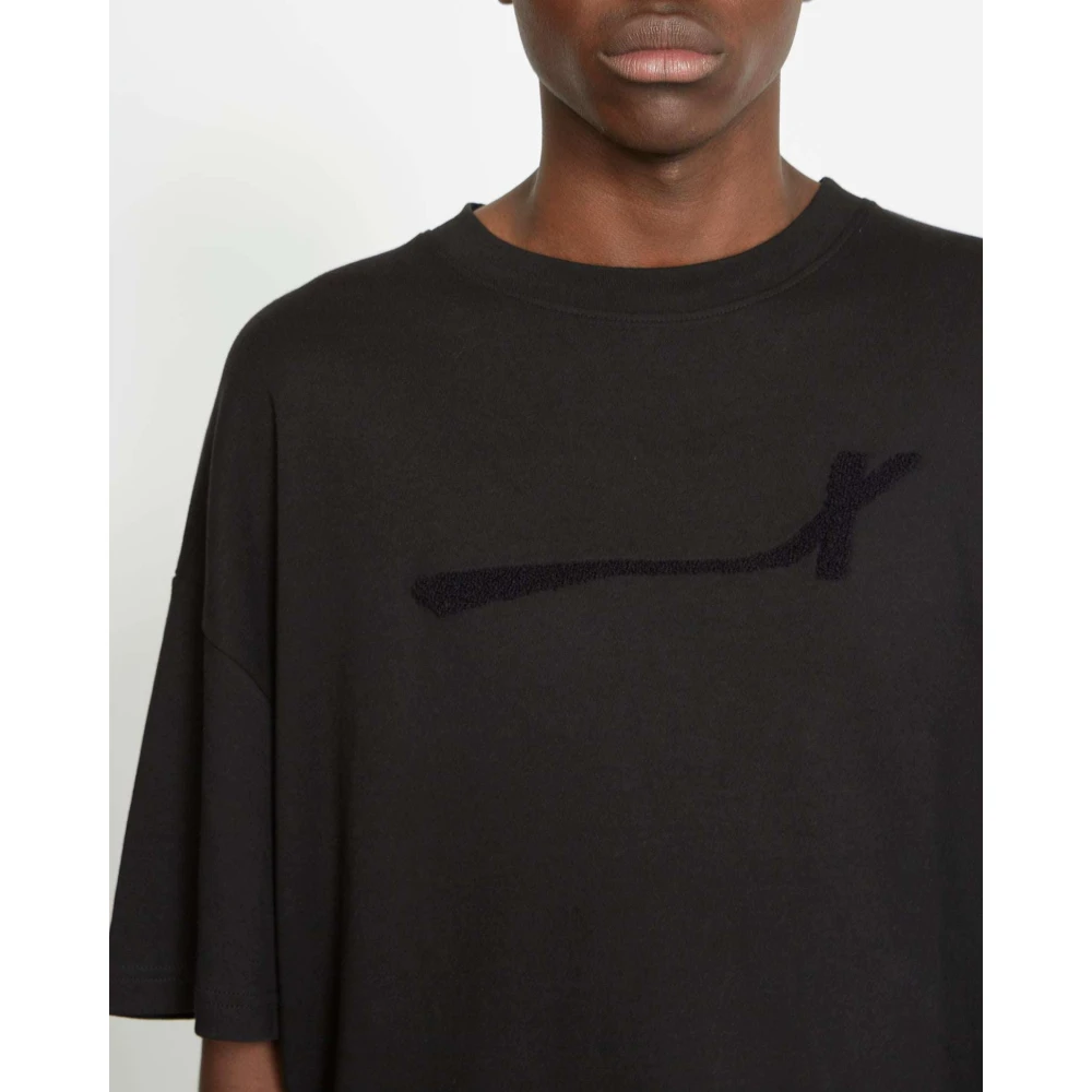 John Richmond T-shirt met Contrast Logo en Korte Mouwen Black Dames